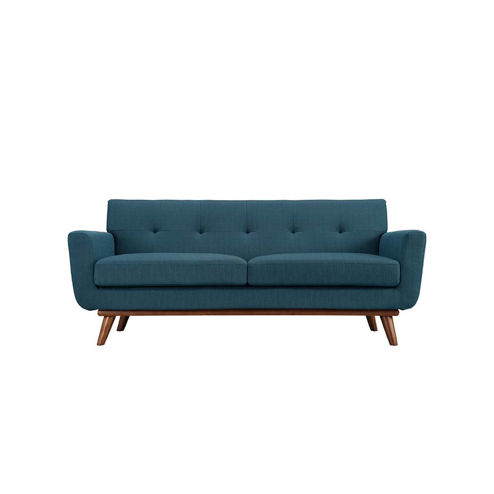 Korea Long Sofa Fabric In Blue Navy Color Sinar Mebel Jepara